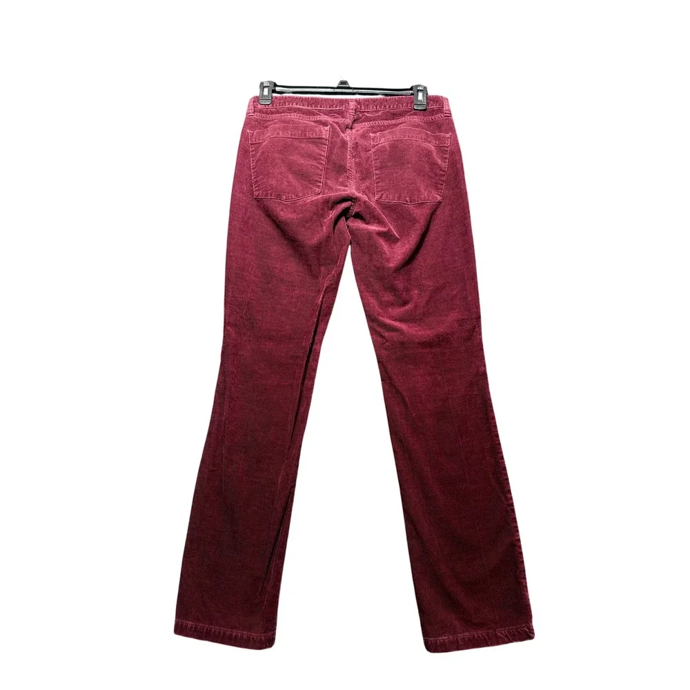 J.Crew‎ Matchstick Pants Women 31R Burgundy Excellent Corduroy Mid Rise Straight